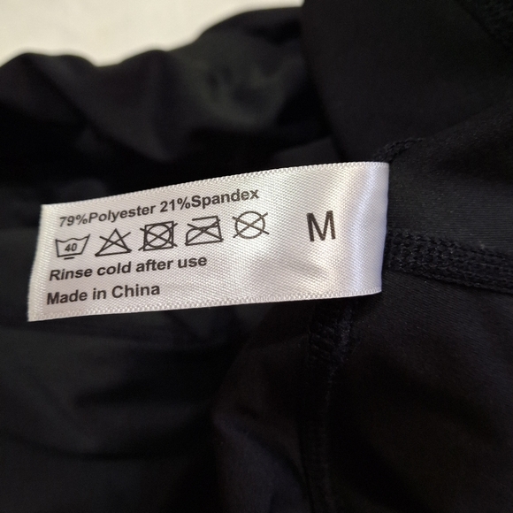 Skinnify Ruched Black High-Waisted Resistance Band Leggings   Women Size Medium - Picture 12 of 16